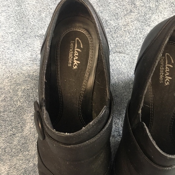 Clarks Bendables booties Black 10 Leather - Picture 9 of 9